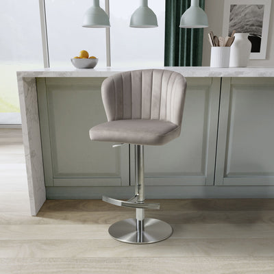 Adwen Brushed Velvet Bar Stool