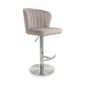 Adwen Brushed Velvet Bar Stool Mink from Roseland Furniture