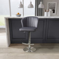 Adwen Brushed Velvet Bar Stool Grey from Roseland Furniture