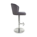 Adwen Brushed Velvet Bar Stool Grey from Roseland Furniture