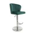 Adwen Brushed Velvet Bar Stool Green from Roseland Furniture