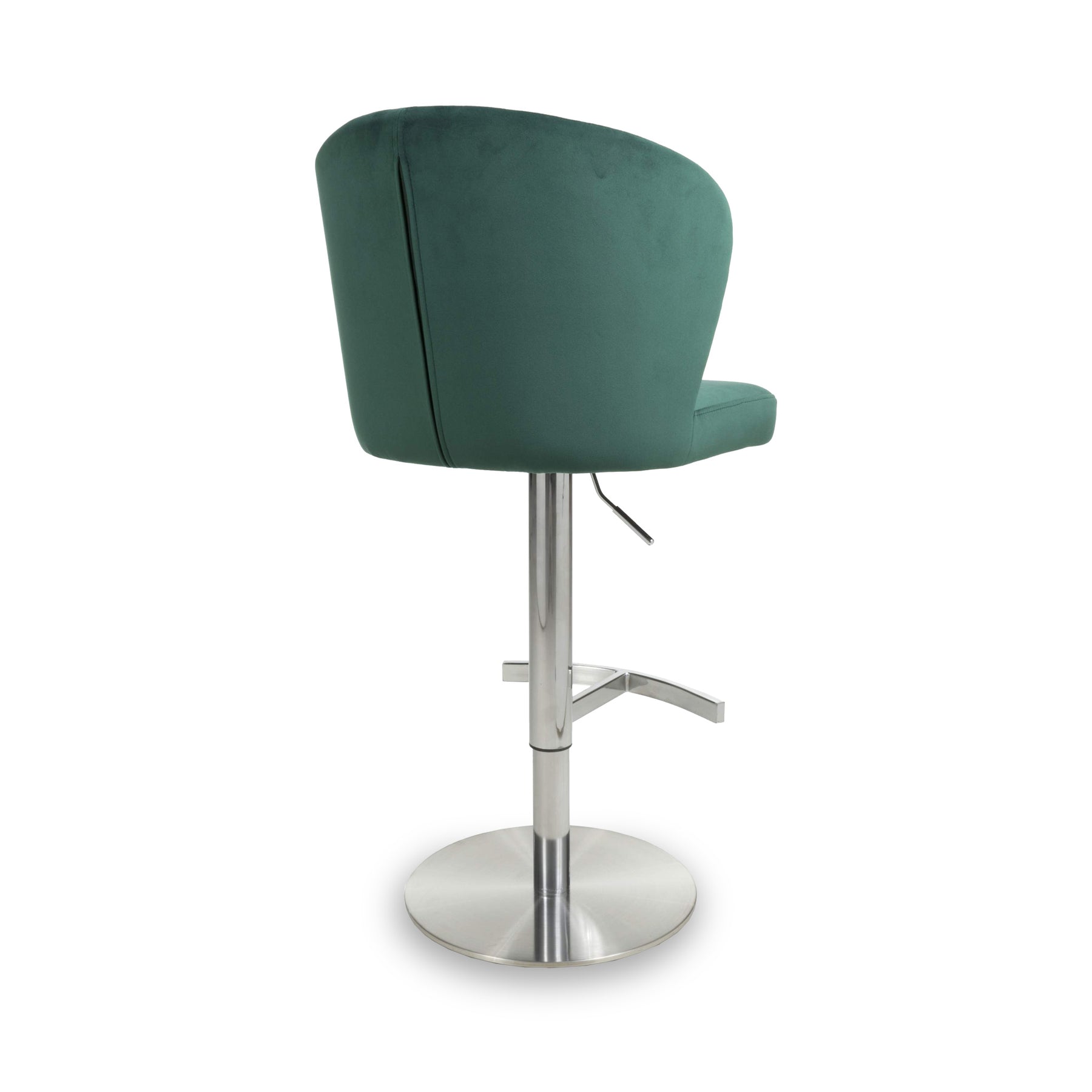 Adwen Brushed Velvet Bar Stool Green from Roseland Furniture