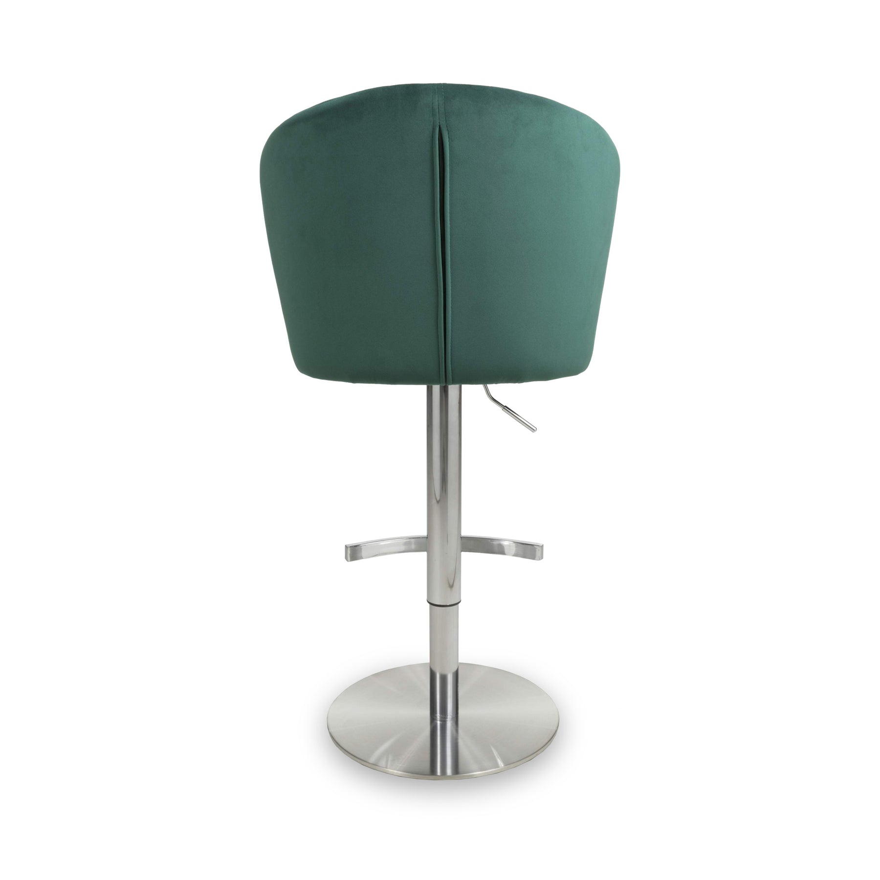 Adwen Brushed Velvet Bar Stool Green from Roseland Furniture