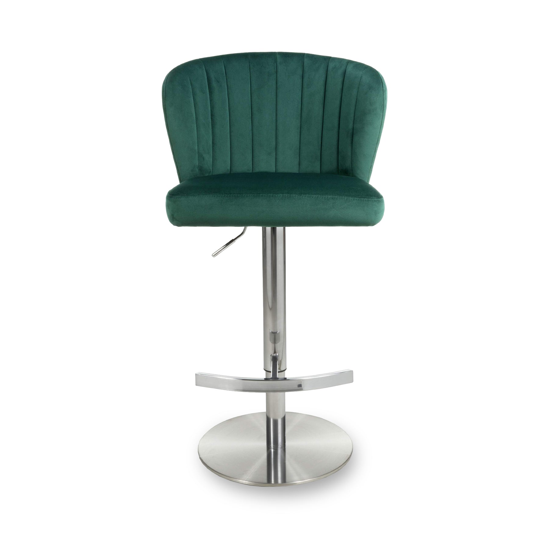 Adwen Brushed Velvet Bar Stool Green from Roseland Furniture
