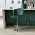 Adwen Brushed Velvet Bar Stool Green from Roseland Furniture