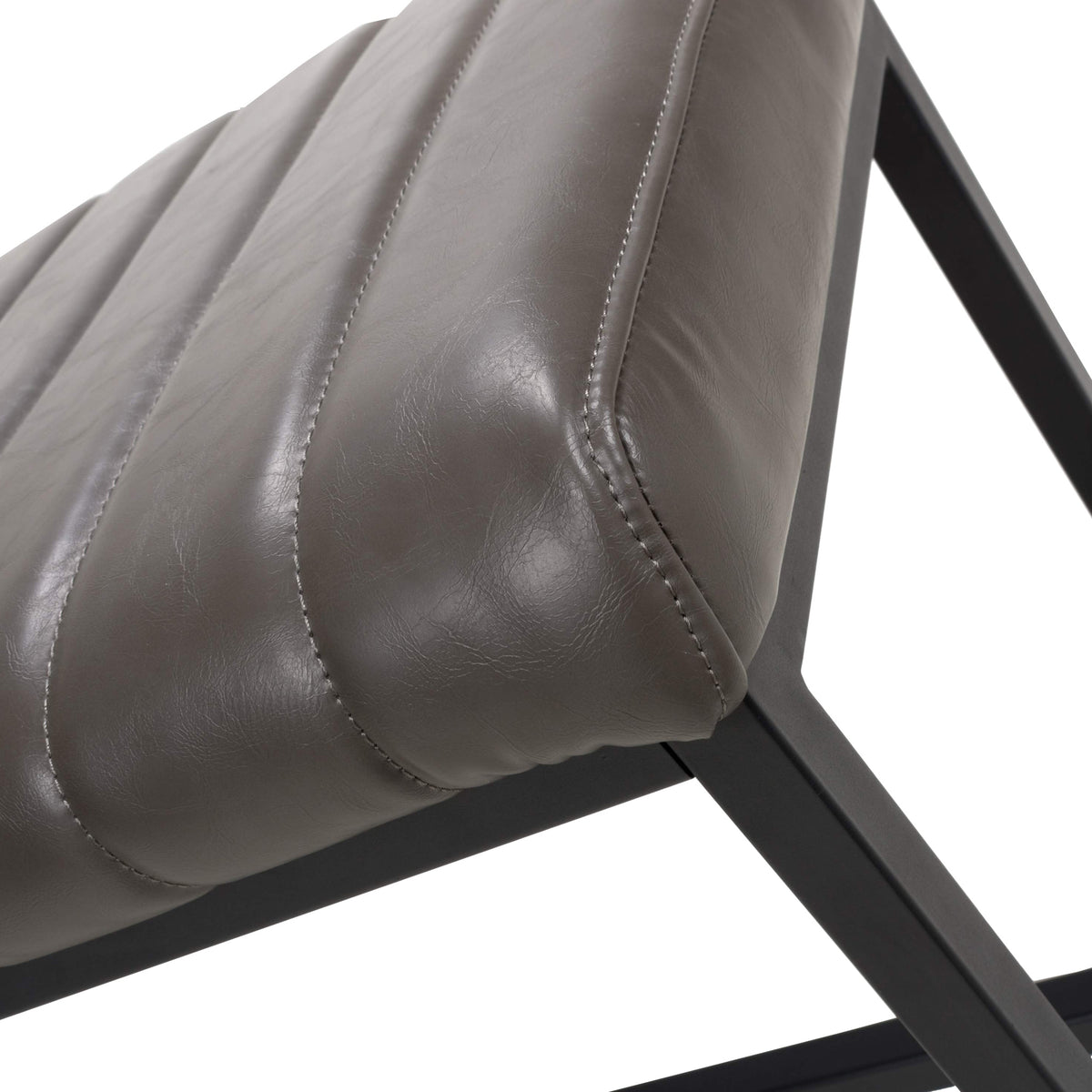 Maelis Grey Faux Leather Dining Bench from Roseland Furniture