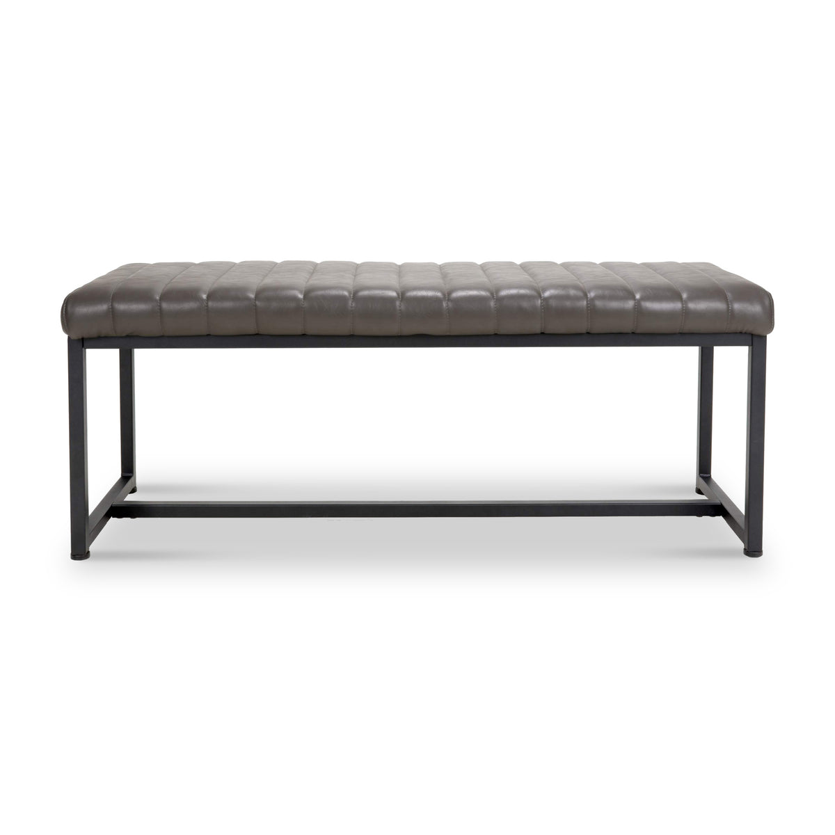 Maelis Grey Faux Leather Dining Bench from Roseland Furniture