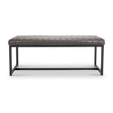 Maelis Grey Faux Leather Dining Bench from Roseland Furniture