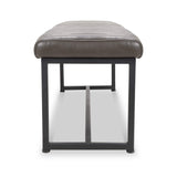Maelis Grey Faux Leather Dining Bench from Roseland Furniture