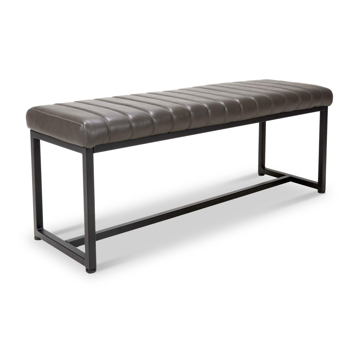 Maelis Grey Faux Leather Dining Bench from Roseland Furniture
