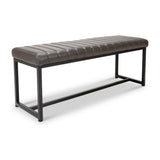 Maelis Grey Faux Leather Dining Bench from Roseland Furniture
