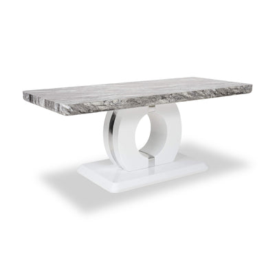 Pendeen 110cm Faux Marble Top Coffee Table