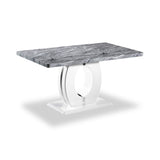 Pendeen 150cm Faux Marble Top Dining Table from Roseland Furniture