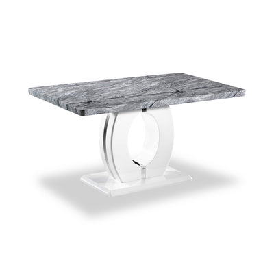 Pendeen 150cm Faux Marble Top Dining Table
