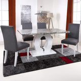 Pendeen 150cm Faux Marble Top Dining Table from Roseland Furniture