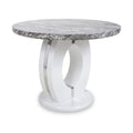 Pendeen 100cm Faux Marble Top Round Dining Table from Roseland Furniture