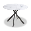 Coombe 100cm Round Dining Table White from Roseland Furniture