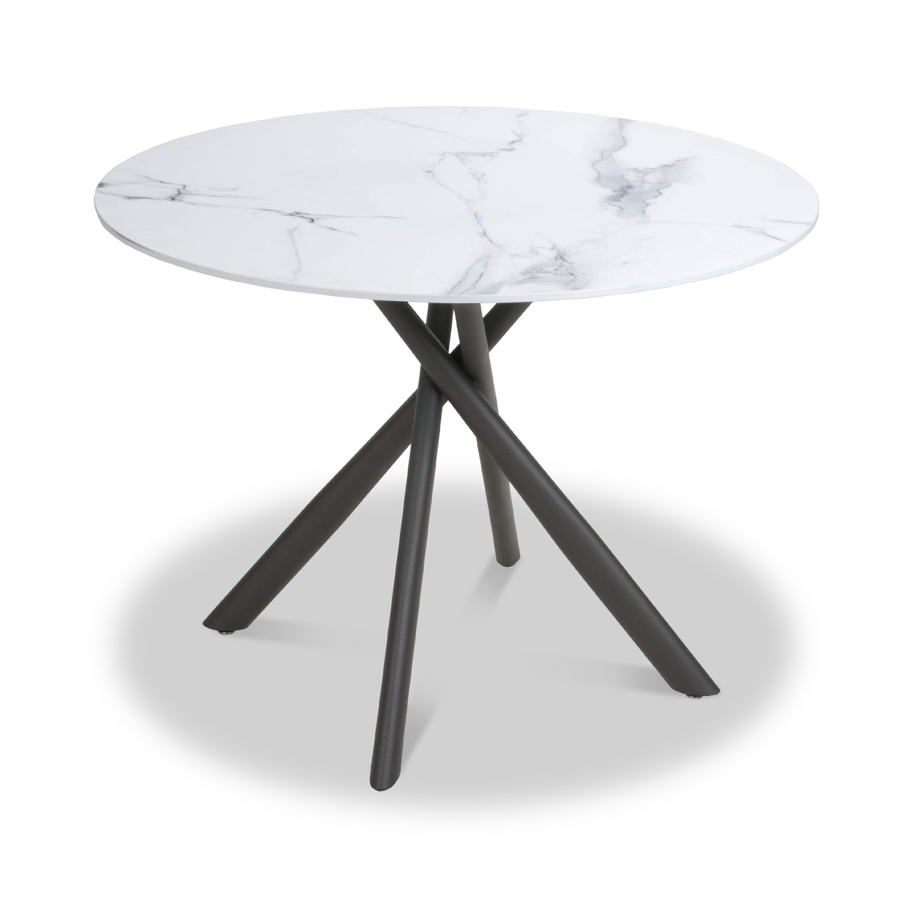 Coombe 100cm Round Dining Table White from Roseland Furniture