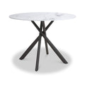 Coombe 100cm Round Dining Table White from Roseland Furniture