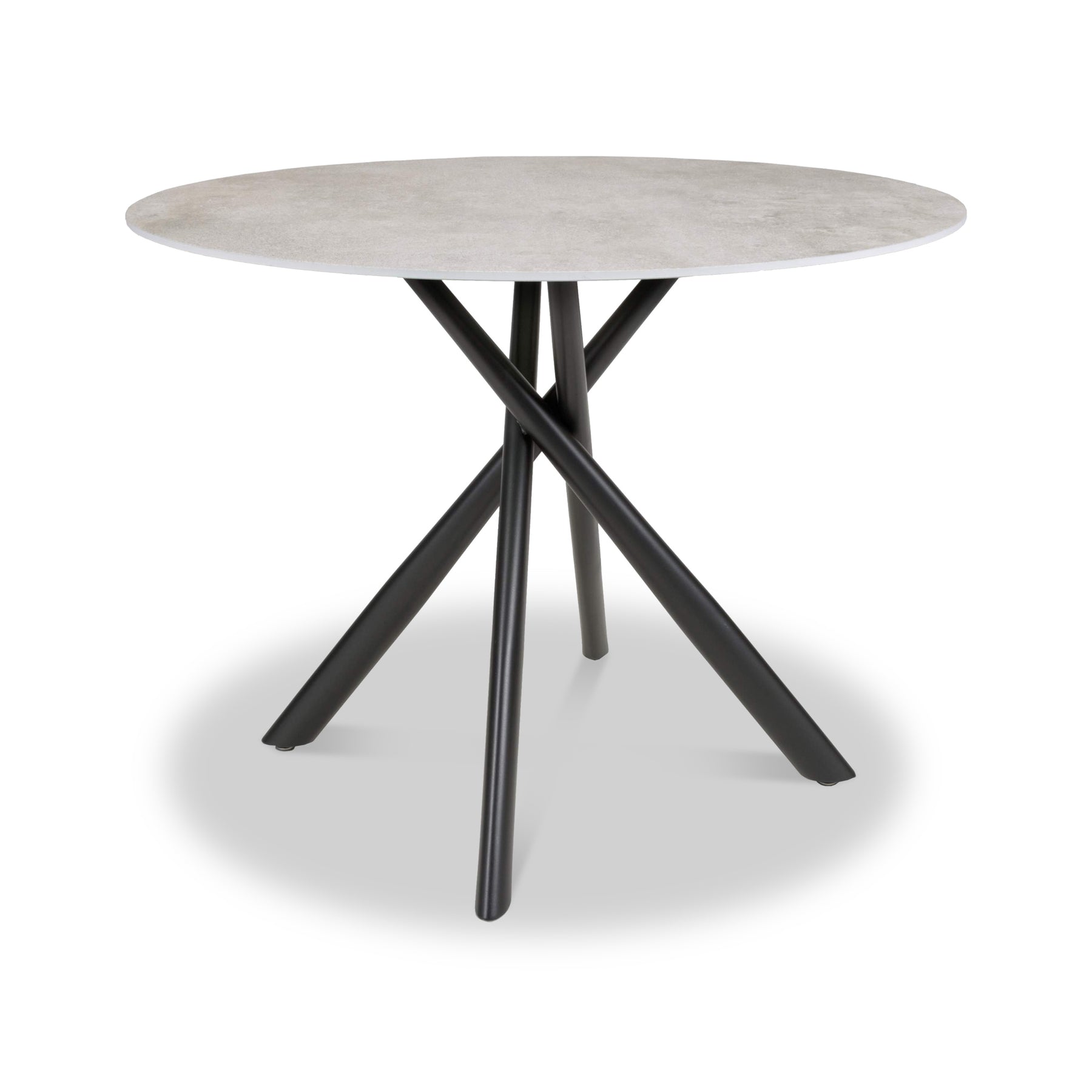 Coombe 100cm Round Dining Table Grey from Roseland Furniture