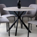Coombe 100cm Round Dining Table Grey from Roseland Furniture