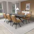 Penhallow Black 180cm Extending Dining Table