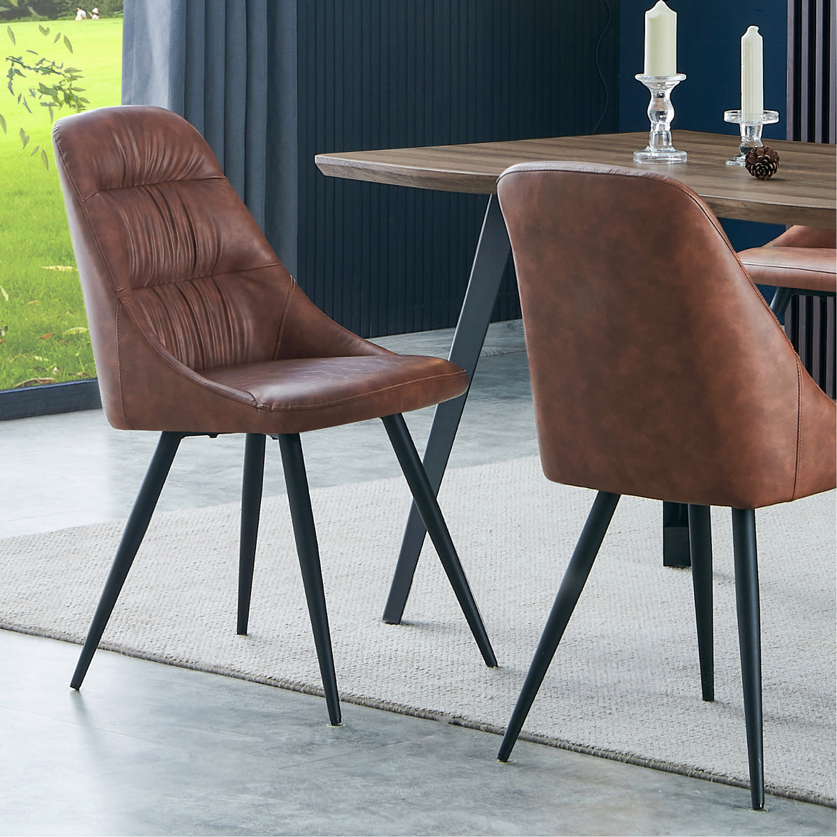 Astell Faux Leather Dining Chair from Roseland Furniture