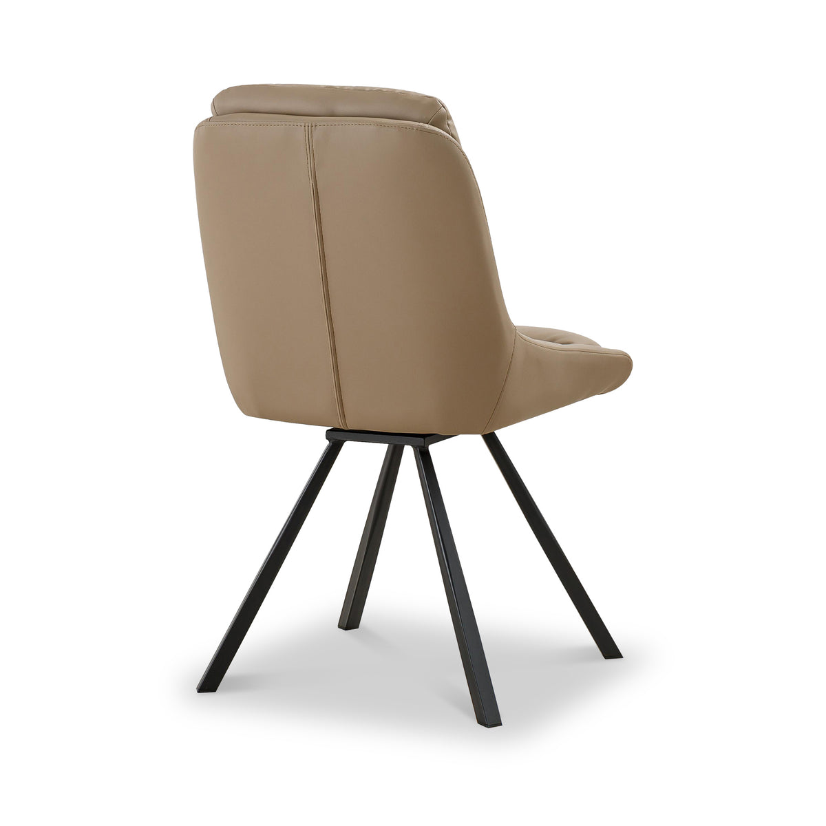 Elara Swivel Faux Leather Dining Chair Mink from Roseland Furniture