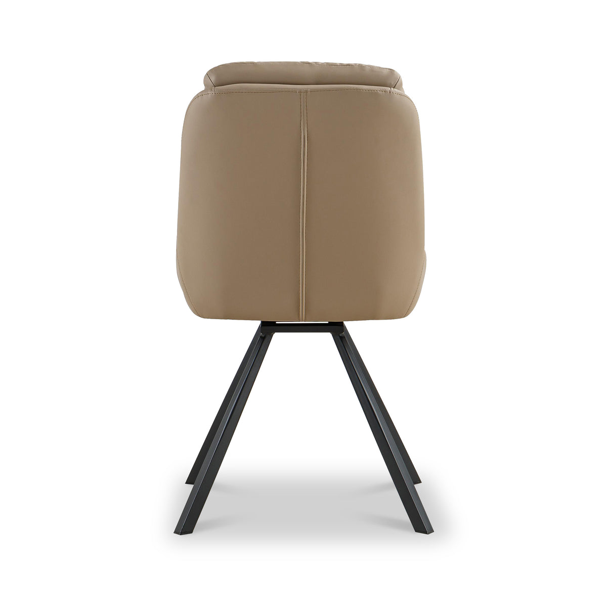 Elara Swivel Faux Leather Dining Chair Mink from Roseland Furniture