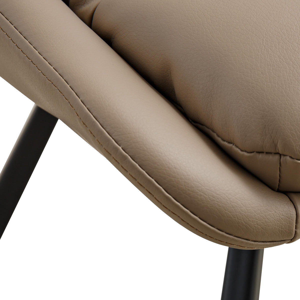 Elara Swivel Faux Leather Dining Chair Mink from Roseland Furniture