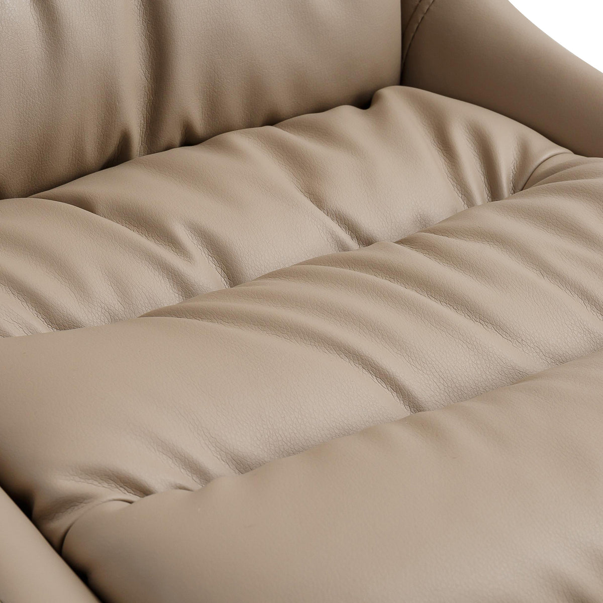 Elara Swivel Faux Leather Dining Chair Mink from Roseland Furniture