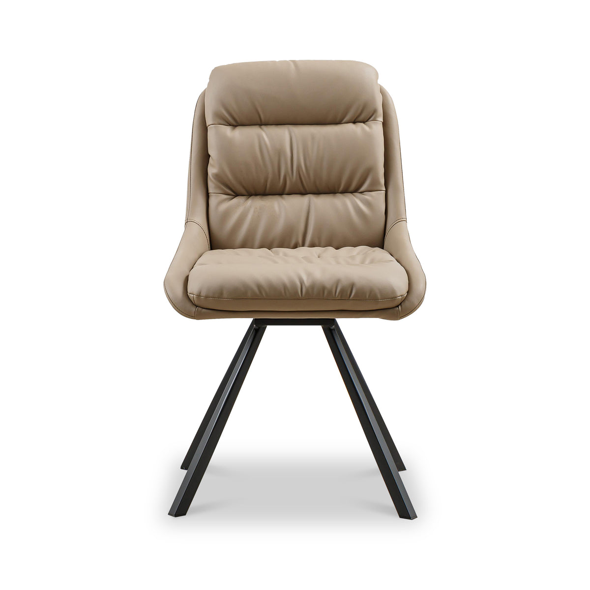 Elara Swivel Faux Leather Dining Chair Mink from Roseland Furniture