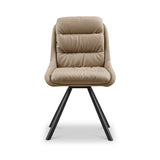 Elara Swivel Faux Leather Dining Chair Mink from Roseland Furniture