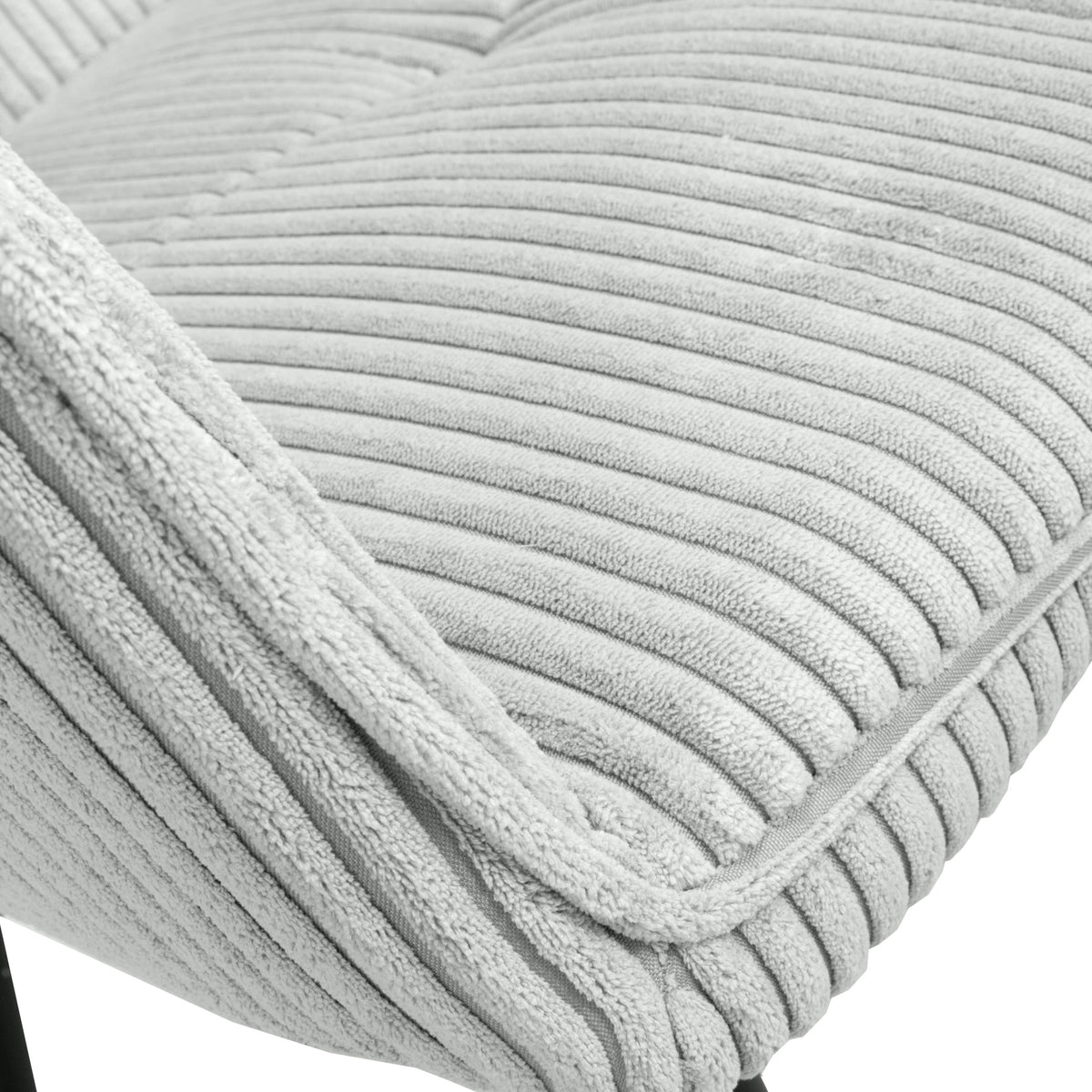 Elsham Corduroy Dining Chair Light Grey from Roseland Furniture