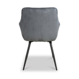 Elsham Corduroy Dining Chair Dark Grey from Roseland Furniture