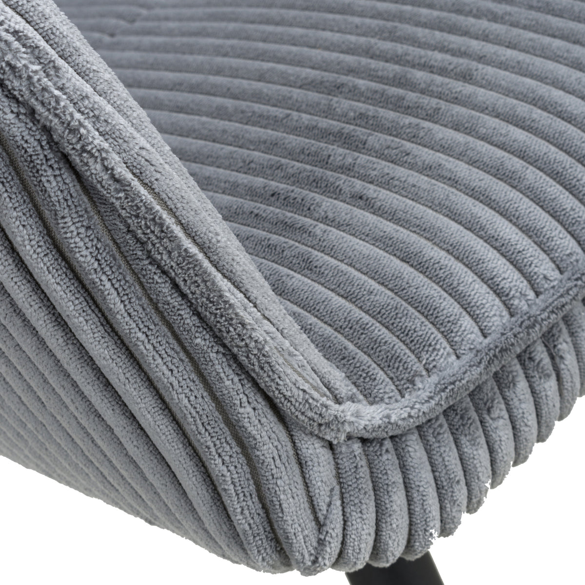 Elsham Corduroy Dining Chair Dark Grey from Roseland Furniture