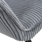 Elsham Corduroy Dining Chair Dark Grey from Roseland Furniture