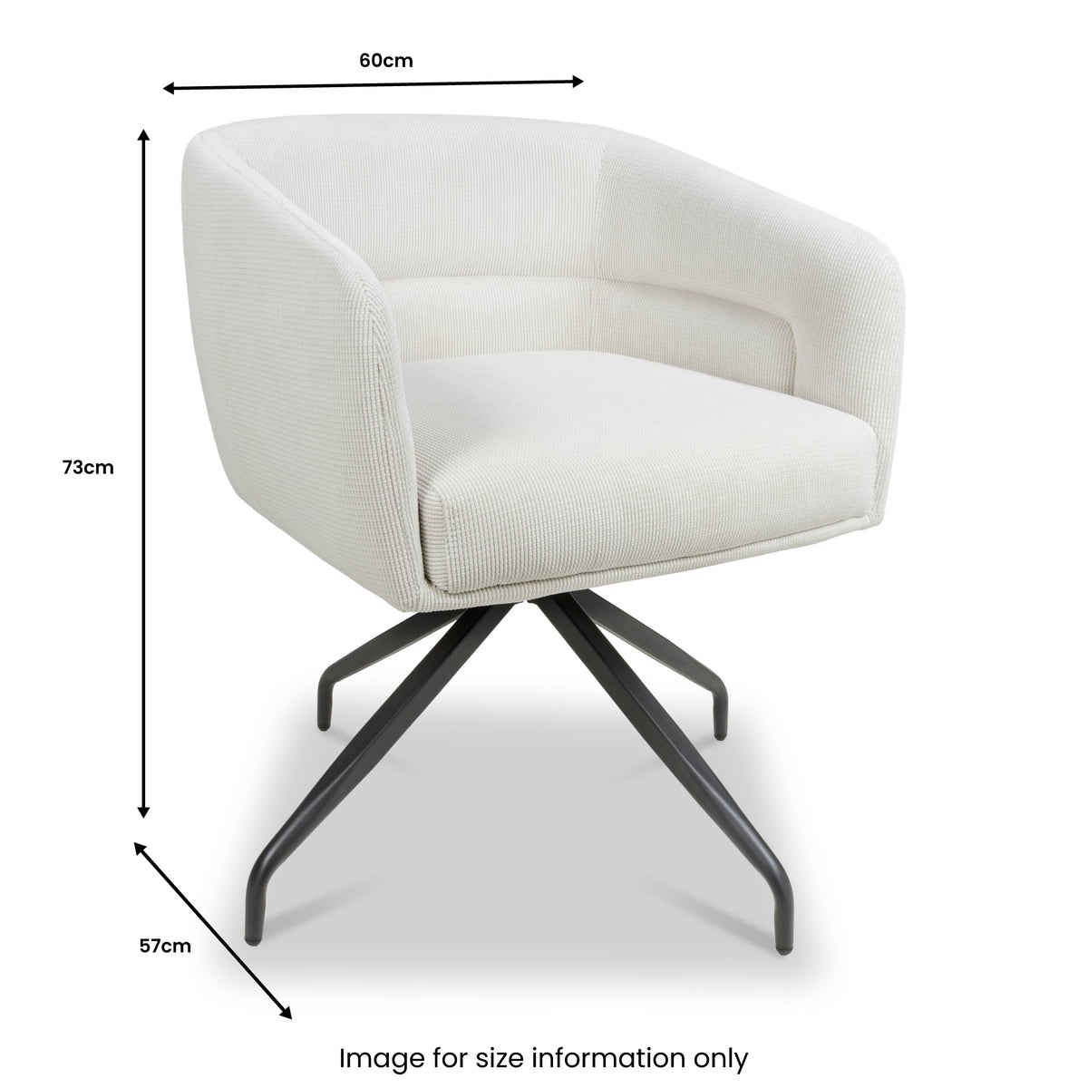 Berkley Corduroy Swivel Dining Chair from Roseland Furniture