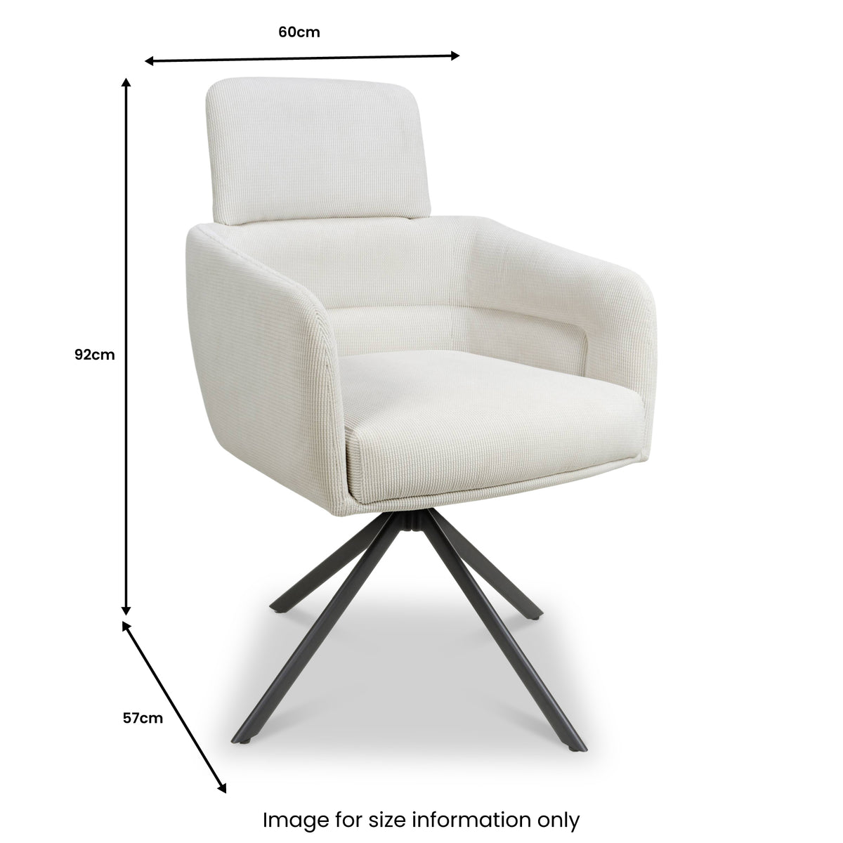 Gilston Corduroy Swivel Dining Chair from Roseland Furniture