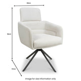 Gilston Corduroy Swivel Dining Chair from Roseland Furniture