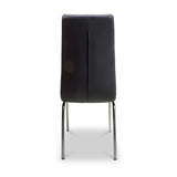 Draycott Faux Leather Dining Chair Black from Roseland Furniture