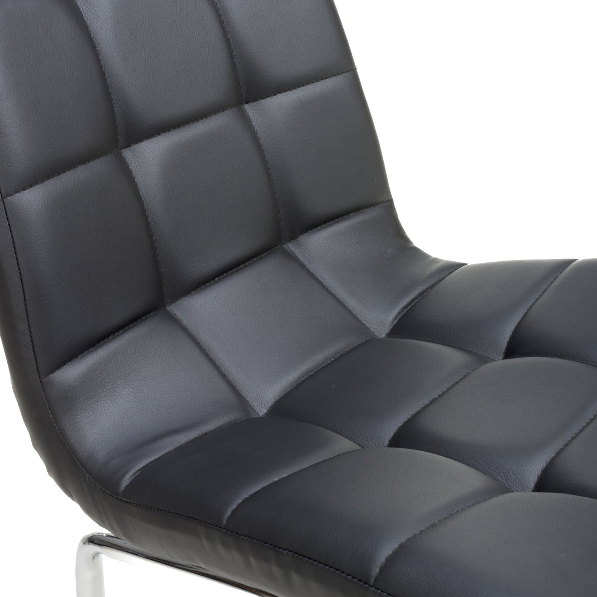 Draycott Faux Leather Dining Chair Black from Roseland Furniture