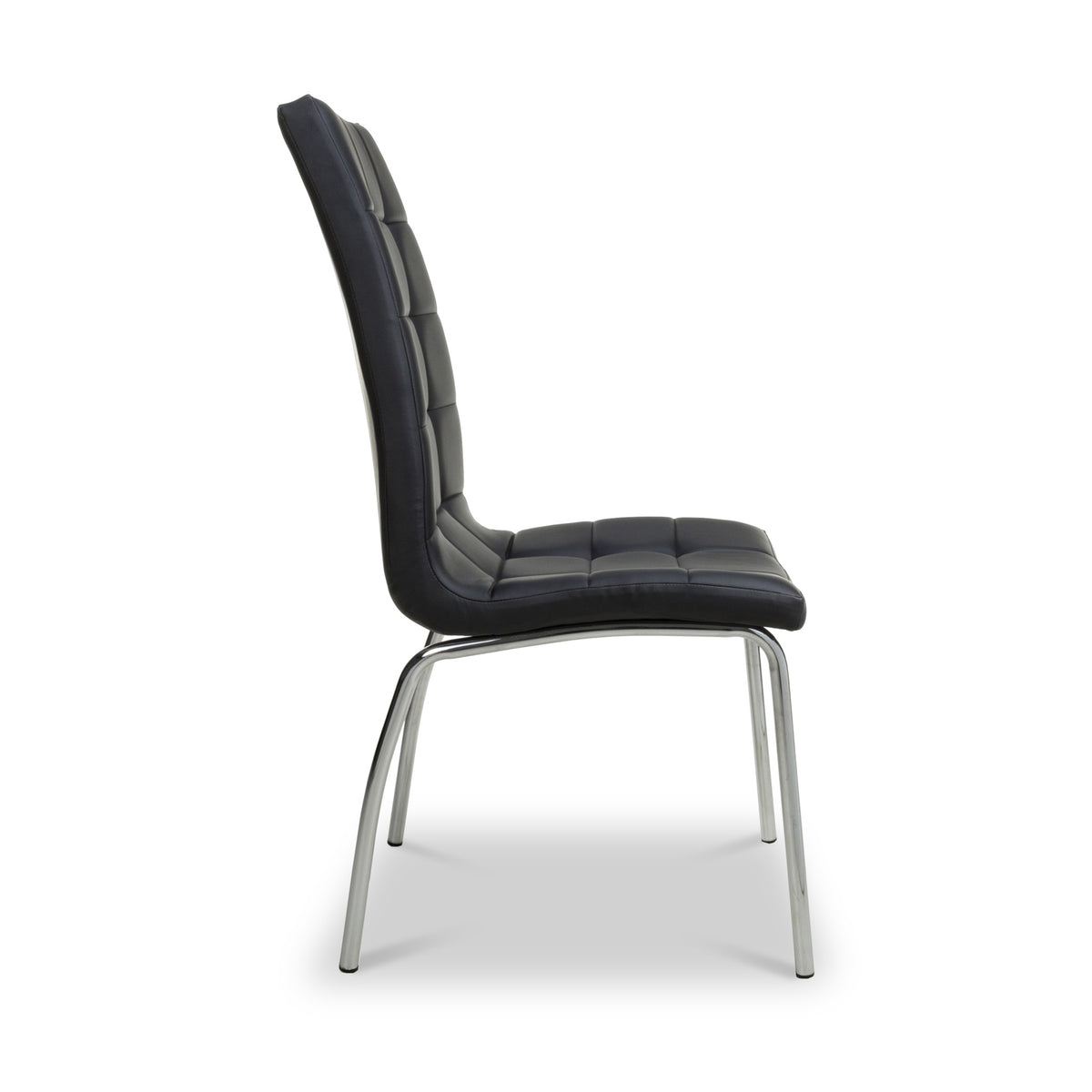 Draycott Faux Leather Dining Chair Black from Roseland Furniture