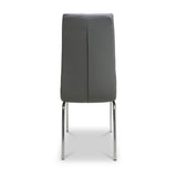 Draycott Faux Leather Dining Chair Grey from Roseland Furniture
