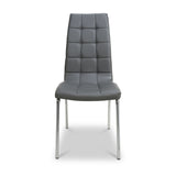 Draycott Faux Leather Dining Chair Grey from Roseland Furniture