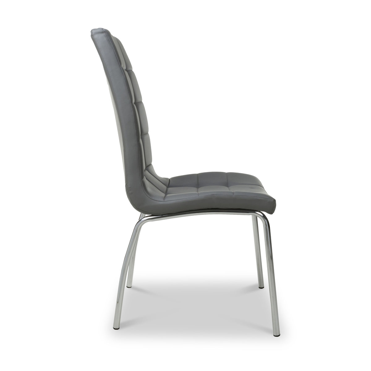 Draycott Faux Leather Dining Chair Grey from Roseland Furniture