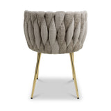Cindy Woven Dining Chair Mink Chenille from Roseland Furniture