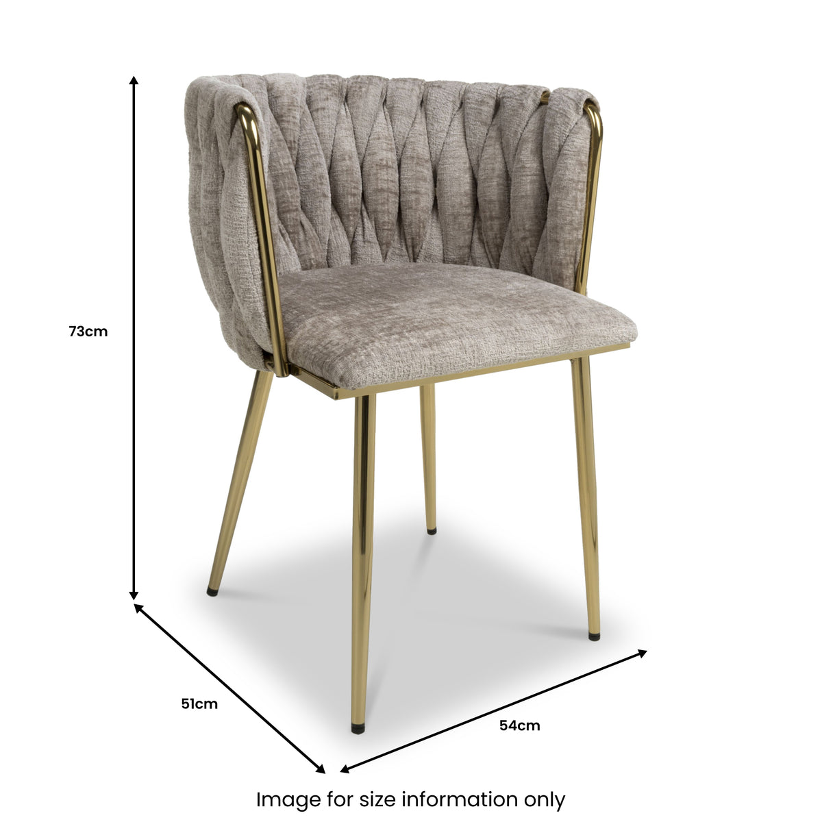 Cindy Woven Dining Chair Mink Chenille from Roseland Furniture