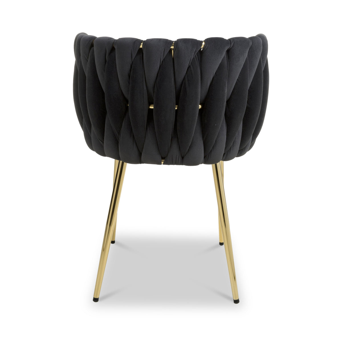 Cindy Woven Dining Chair Black Velvet from Roseland Furniture