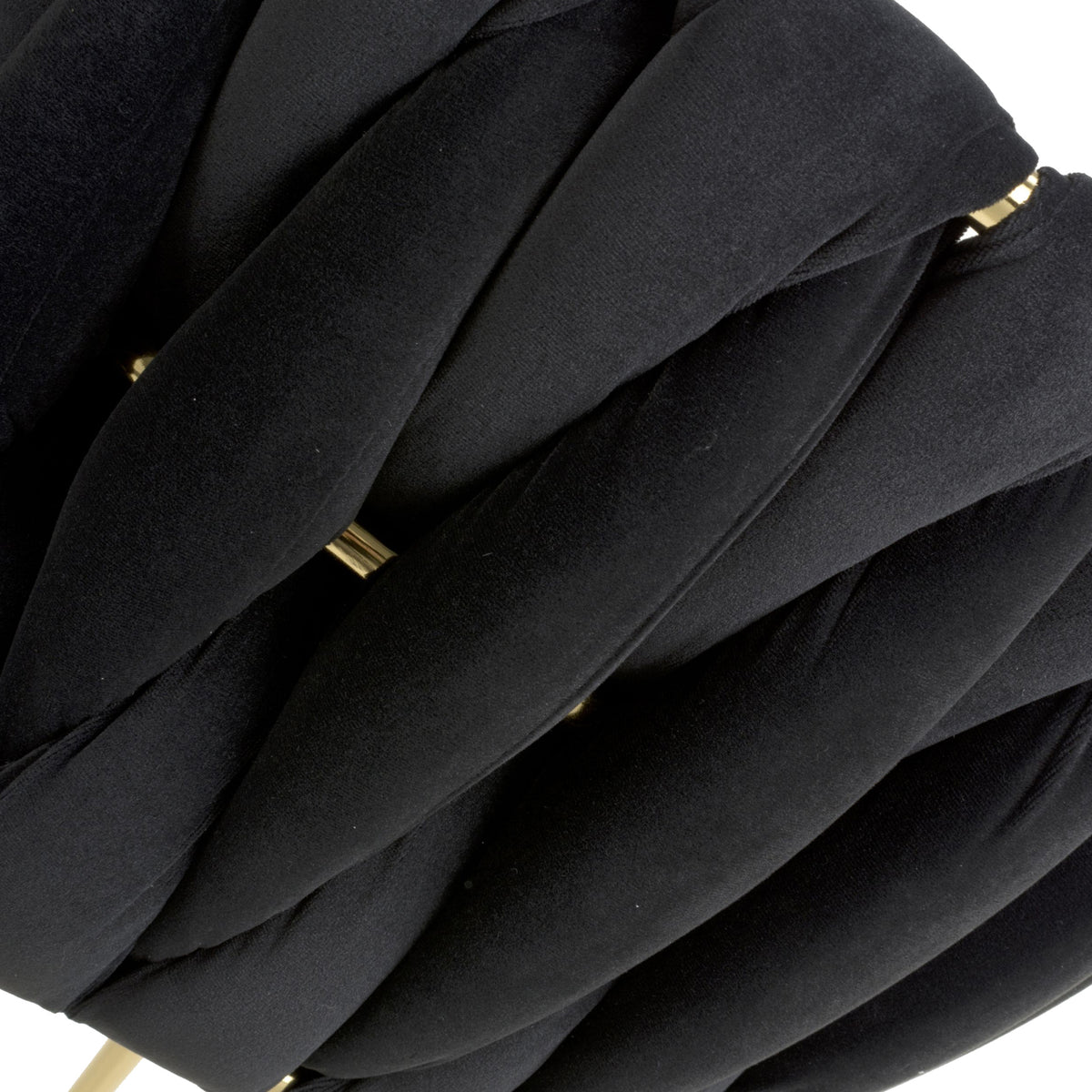 Cindy Woven Dining Chair Black Velvet from Roseland Furniture